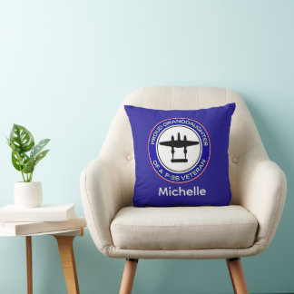 Proud Granddaughter of a P-38 Veteran Cushion