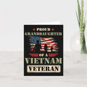 Proud Granddaughter Of A Vietnam Veteran Memorial Card