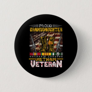 Proud Granddaughter Of A Vietnam Veteran Shirt _ V 6 Cm Round Badge