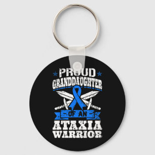 Proud Granddaughter Of An Ataxia Warrior Awareness Key Ring