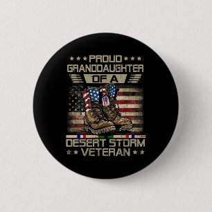 Proud Granddaughter Of Desert Storm Veteran Family 6 Cm Round Badge
