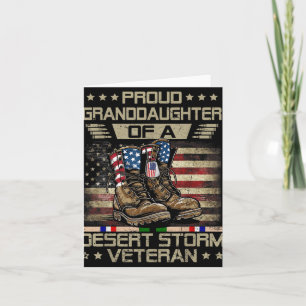 Proud Granddaughter Of Desert Storm Veteran Family Card