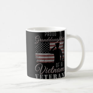 Proud Granddaughter Us Flag 4th Of July Vietnam Ve Coffee Mug