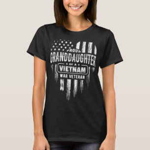 Proud Granddaughter Vietnam War Veteran Grandpa Gr T-Shirt
