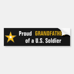 Proud Grandfather of a US Soldier Military Family Bumper Sticker