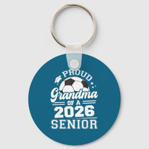 Proud Grandma 2026 Senior Soccer Key Ring
