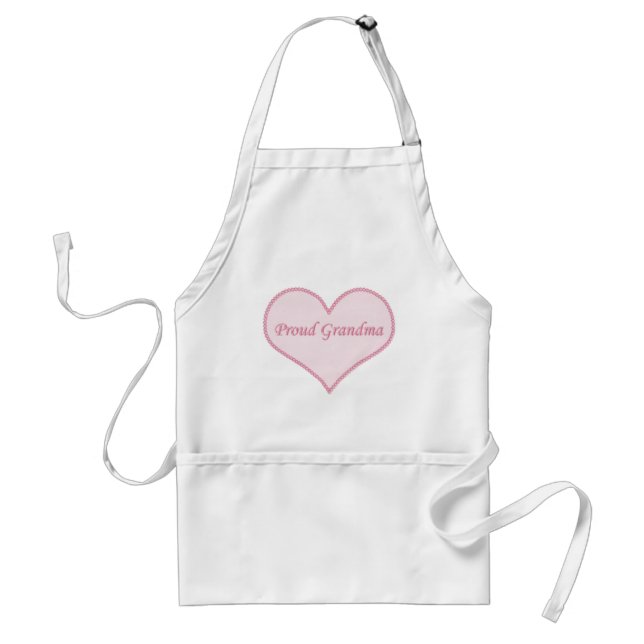 Proud Grandma Apron, Pink Standard Apron (Front)