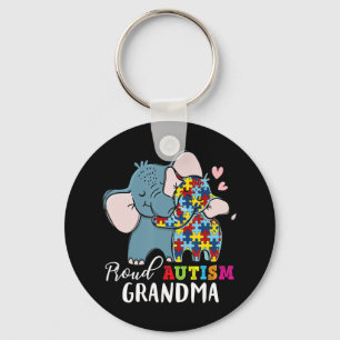 Proud Grandma Autism Awareness Family Matching Shi Key Ring