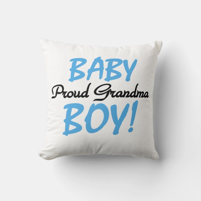 Proud Grandma Baby Boy Gifts Cushion (Front)