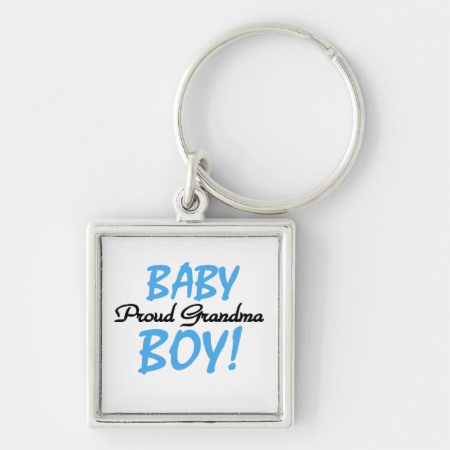 Proud Grandma Baby Boy Gifts Key Ring (Front)