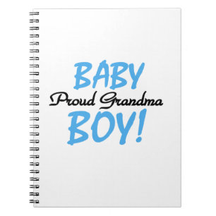 Proud Grandma Baby Boy Gifts Notebook