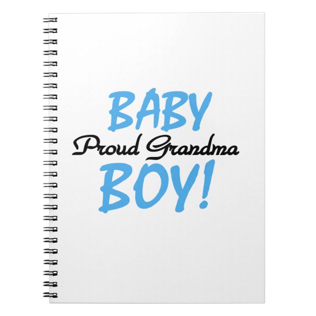 Proud Grandma Baby Boy Gifts Notebook (Front)