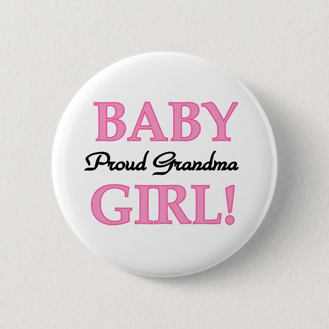 Proud Grandma Baby Girl Tshirts and Gifts 6 Cm Round Badge (Front)