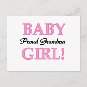 Proud Grandma Baby Girl Tshirts and Gifts Postcard