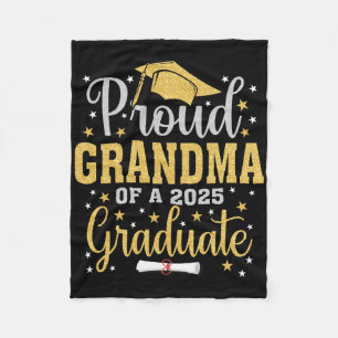 Proud Grandma Cl Of 2025 Graduate Tees Proud Grand Fleece Blanket