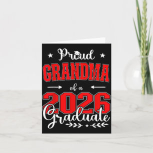 Proud Grandma Class 2026 Graduate Illustration Card