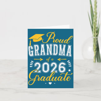 Proud Grandma Class 2026 Graduate Illustration Card