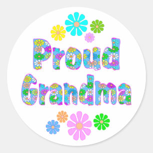 Proud Grandma Classic Round Sticker