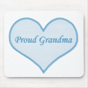 Proud Grandma Mousepad, Blue Mouse Pad