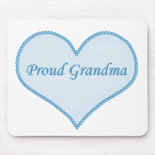 Proud Grandma Mousepad, Blue Mouse Pad (Front)