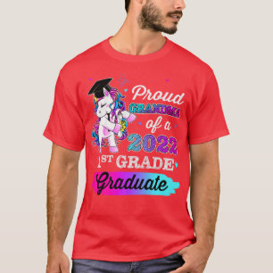 Proud Grandma Of 2022 1st Grade Graduate Flossing T-Shirt