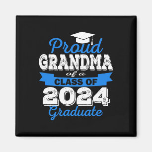 Proud Grandma Of 2024 Graduate Awesome Family Coll Magnet