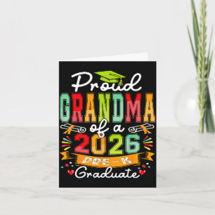 Proud grandma of 2026 pre-k graduate mothers day card