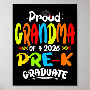 Proud grandma of 2026 pre-k graduate mothers day poster