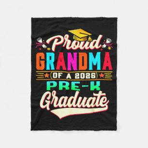 Proud grandma of 2026 pre-k graduate mothers dayPr Fleece Blanket