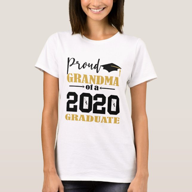 Proud Grandma of a 2020 Graduate T-Shirt (Front)