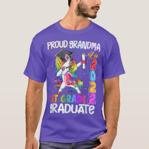 Proud Grandma Of A 2022 1st Grade Graduate Unicorn T-Shirt