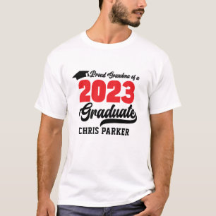 Proud Grandma of a 2023 Graduate Red Bold Script T-Shirt