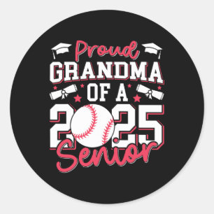 Proud Grandma Of A 2025 Cl Of 2025 Sell Senior Classic Round Sticker