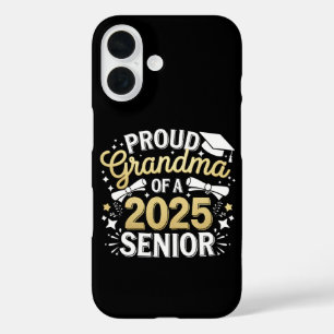 Proud Grandma Of A 2025 Graduate Graduation Golden iPhone 16 Case