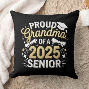 Proud Grandma Of A 2025 Graduate Graduation Golden Cushion