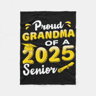 Proud Grandma Of A 2025 Senior Graduate Fleece Blanket