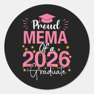 Proud Grandma Of A 2026 Graduate Mum Graduation Me Classic Round Sticker