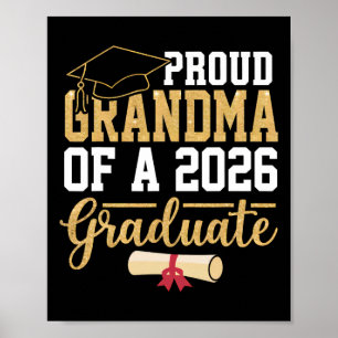 Proud Grandma Of A 2026 Graduate Senior Cl Of 2026 Poster