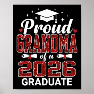 Proud Grandma Of A 2026 Graduate Senior Graduation Poster