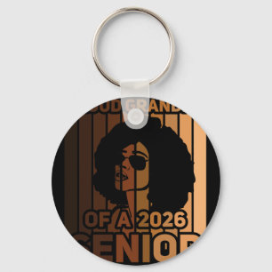 Proud Grandma Of A 2026 Melanin Senior African Ame Key Ring