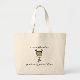 Proud Grandma of a beauty from Ch... Large Tote Bag