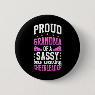 Proud Grandma Of A Cheerleader Grandmother Cheer G 6 Cm Round Badge