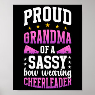 Proud Grandma Of A Cheerleader Grandmother Cheer G Poster