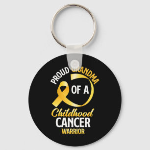 Proud Grandma Of A Childhood Cancer Warrior Key Ring