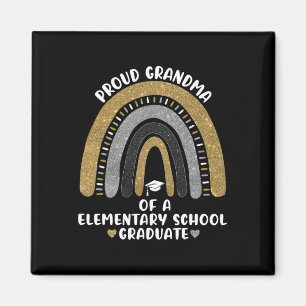 Proud Grandma Of A Elementary School Graduate Rain Magnet