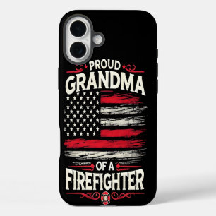 Proud Grandma of a Firefighter iPhone 16 Plus Case