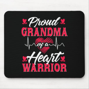 Proud Grandma Of A Heart Warrior Chd Awareness Mouse Pad