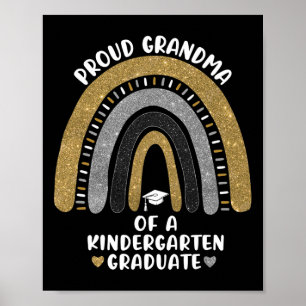 Proud Grandma Of A Kindergarten Graduate School Ra Poster