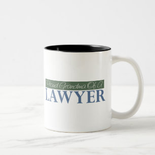 Proud Grandma Of A Lawyer (Green) Two-Tone Coffee Mug