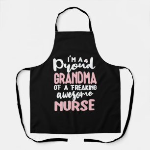 Proud Grandma Of A Nurse Grandmother Nursing Apron
